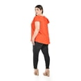 thumbnail image 3 of Blusa con detalle calado Roman Fashion /Tallas Extras, 8484 (Naranja) naranja 38, 3 of 6