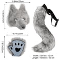 thumbnail image 2 of Jiibva Furry Fox Wolf Set with Mask Tail Paw Gloves for Anime Fancy Dress Accessories Halloween Christmas, 2 of 7
