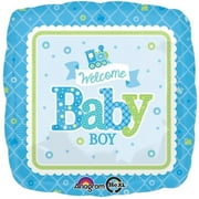 Loftus International A3-0746 18 in. Welcome Baby Boy Train Balloon