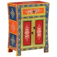 thumbnail image 1 of vidaXL Hand Painted Sideboard 54x30x74 cm Solid Wood Mango, 1 of 5