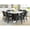 Black Chairs, variant on Camila Square Counter Height Dining Set 9pc - Blue Velvet Counter Height Chairs