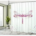 thumbnail image 5 of Ambesonne Abstract Art Shower Curtain, Flying Dragonfly, 69"Wx70"L, Purple Yellow, 5 of 5