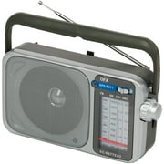 Qfx R-24 Retro Am/Fm/sw1 and Sw2 Silver Portable Radio