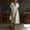White, variant on Kaftan Dresses for Women Lace Trim Short Sleeve V-neck Caftan Bikini Swimsuit Cover-Up Long Beach Vacation Dress with Pockets