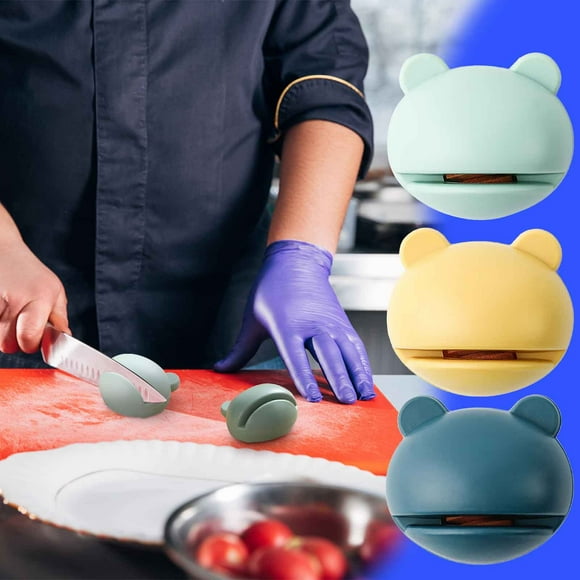 Manual Knife Sharpener with Carbide & Ceramic Inserts for Kitchen Knives and Scissors | Quick Home Sharpening Tool with Powerful Suction Base | Compact ABS Design