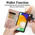 thumbnail image 4 of Allytech Galaxy A54 5G Wallet Case, Flower Embossed PU Leather Flip Stand Cards Holder Shockproof Magnetic Closure Wallet Case for Samsung Galaxy A54 5G 6.4" - Rosegold, 4 of 9