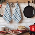 thumbnail image 6 of Blue Grey Striped Kitchen Towels Set of 4, Farmhouse Stripes Modern Abstract Art Absorbent Dish Towels for Kitchen, Microfiber Hand Towel, Quick Drying Tea Towel for Cleaning Decorative Dishcloths, 6 of 7