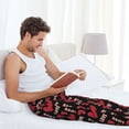 thumbnail image 5 of Goofa Red heart and love Pattern Printed Soft Pajama Pants for Men, Wide Leg Comfy Casual Lounge Yoga Pants-X-Large, 5 of 6