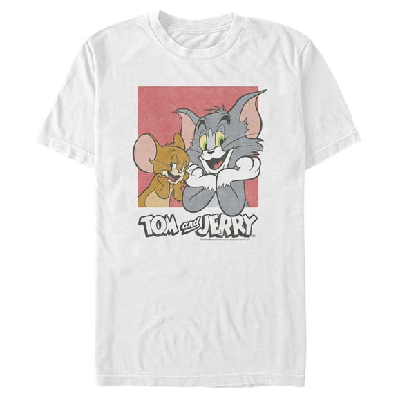 Men's Tom and Jerry Tom and Jerry Innocent Rivalry Graphic Tee White 3X Large