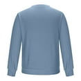 thumbnail image 4 of ZCFZJW Men's Crewneck Sweatshirt Lightweight Casual Long Sleeve Sweat Shirts Athletic Fleece Basic Pullover Shirts with Pockets Light Blue M, 4 of 6