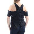 thumbnail image 2 of FREE PEOPLE Womens Black Short Sleeve Jewel Neck Casual Top L, 2 of 2