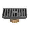 thumbnail image 3 of Solución de ducha/baño/inodoro/balcón de alta capacidad Desagüe de piso cuadrangular de acero inoxidable gris cobre, 3 of 8