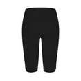 thumbnail image 5 of Pavied Leggings for Women,Petite Pants,Capri Leggings For Women Knee Length Capri Leggings Summer Cropped Pants Casual Solid Comfy Capris,Workout Leggings,Womens Pants,clearance items！ Black XXL, 5 of 5