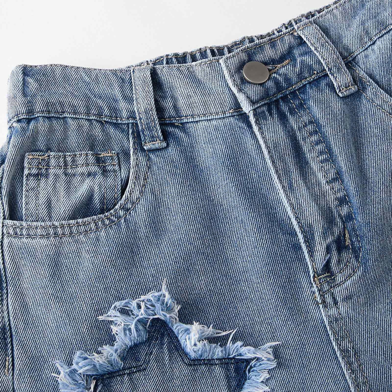 Girls Baggy Pants Clothes For Tweens Girls' Wide Leg Jeans Baggy Cute Bow High Elastic Waisted Denim Pants Y2K Boyfriend Skater Streetwear