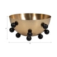 thumbnail image 4 of Elegant Round Metal Decorative Bowl for Coffee Table Accent - Home Table Decor for Centerpiece Decorations - Ideal as Key and Candy Bowl for Kitchen Counter Display - 6", Gold & Metallic, 4 of 11