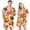 Orange, variant on JULMCOMO Couples Matching Pajamas Full Maple Leaf Print Soft Lounge Two Piece Sets Autumn Print Elastic Waist Comfy Fall Festival Shorts Red-Men 2XL