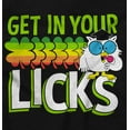 thumbnail image 2 of St Paddys Get In Your Licks Candy Owl Men's Graphic T Shirt Tees Brisco Brands S, 2 of 5