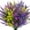 Blue Purple Yellow, variant on GRNSHTS 12 Bundles Artificial Lavender Flowers Outdoor UV Resistant Fake Plastic Flowers Faux Plastic Shrubs for Indoor Outdoor Window Home Garden Decoration()
