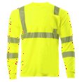 thumbnail image 2 of JORESTECH Hi-Vis Long-Sleeved Work Safety T-Shirt, Striped Heat-Transferred Reflective, TS-04 (Yellow, L), 2 of 9