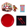 BirthdayExpress 260431 Power Rangers Tableware & Cake Topper Kit