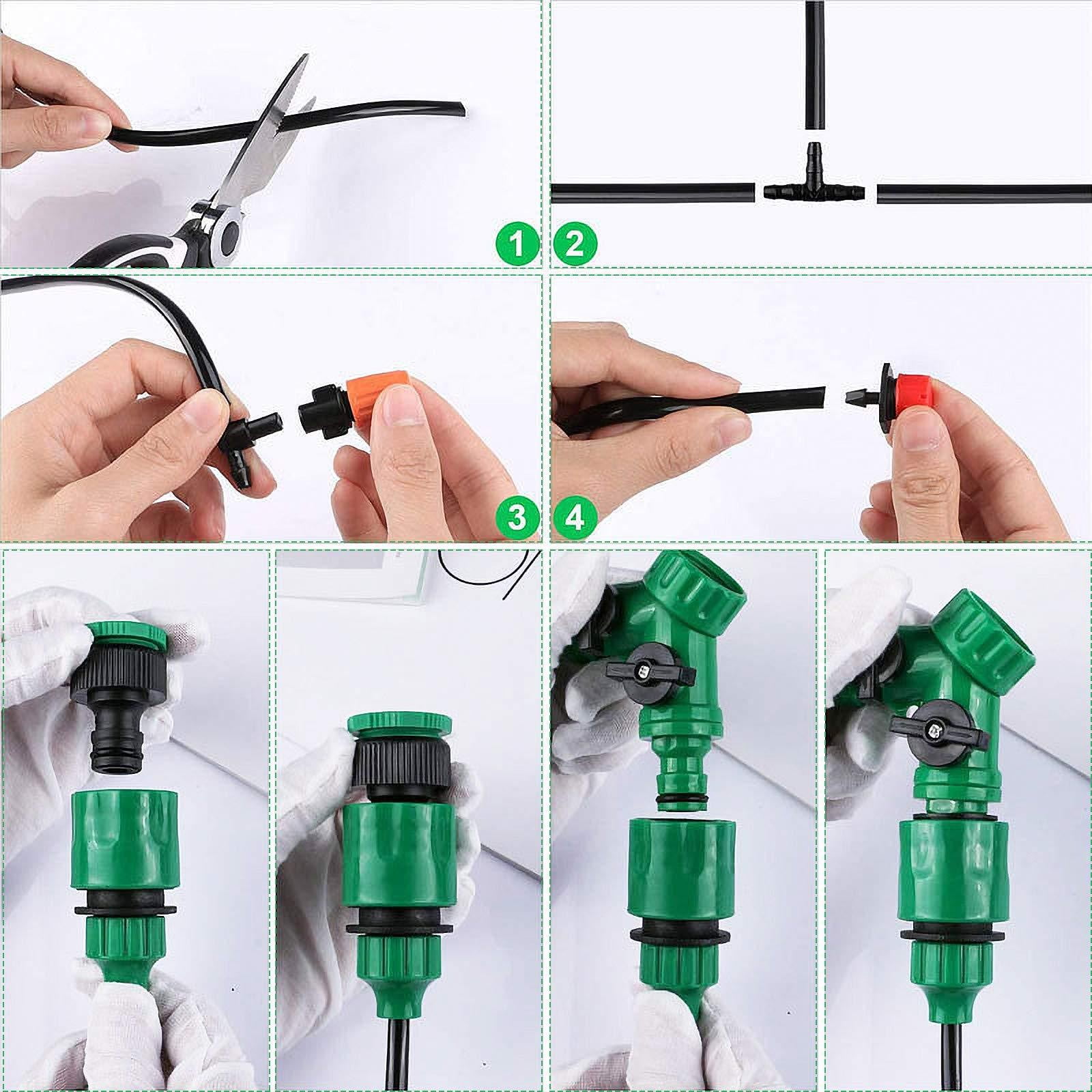 JMYHOAM Home Gadgets Irrigation System Kit Drip Kit Garden Timer Card Sleeve Hose Drip Kit with 149pcs Timer Tools on Sale and Clearance