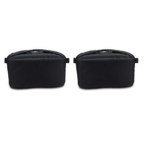 2X Universal Insert Partition Padded Camera Bag Shockproof Sleeve Cover for Dslr Slr Camera(Black)