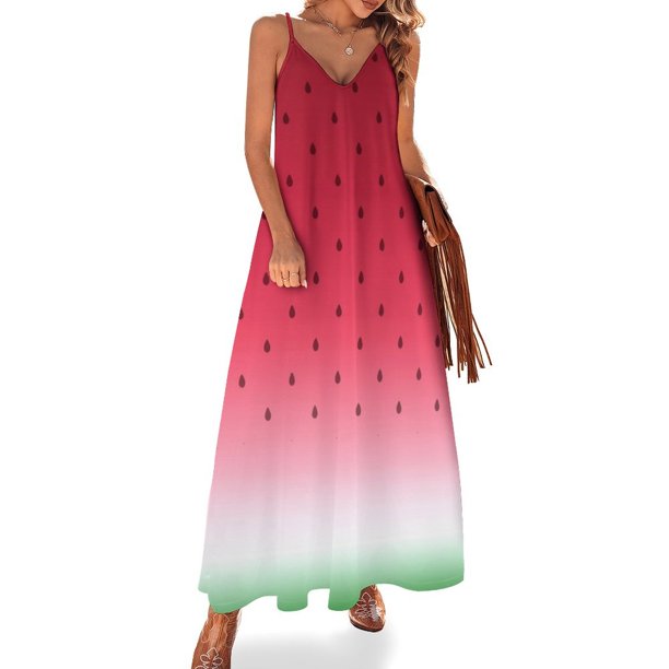 Vestido sin mangas de sandía, vestido de fiesta, vestidos elegantes, tallas grandes