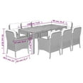 thumbnail image 5 of vidaXL 9 Piece Garden Dining Set with Cushions Black Poly Rattan, 5 of 5