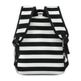 thumbnail image 4 of Fotbe Black And White Stripes Mochila Casual con Estampado para Escuela, Viajes y Actividades al Aire Libre - Duradera, Ligera y Cómoda, 4 of 5
