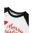 thumbnail image 5 of Elippeo Christmas Pajamas for Family Cute Santa Tree Print Long Sleeve Tops + Trousers Set Holiday Sleepwear, 5 of 9