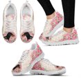 thumbnail image 1 of Zapatillas deportivas de marca con diseño de hibisco y perro salchicha, con estampado floral, zapatos deportivos de verano blancos con cordones, zapatos planos de regalo para mujer, 1 of 6