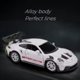 thumbnail image 2 of 1:36 Porsche 911 GT3 RS Mini coche en miniatura de aleación de carreras Diecasts juguete de Metal colección de simulación deportiva tirar hacia atrás regalos para niños,Grey No Box, 2 of 4
