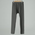 thumbnail image 5 of Men Pants Elastic Waist Double-Sided Brushed Thermal Insulation Long Johns Solid Color Mountaineering Vacation Travel Work School Bottoming Trousers, 5 of 7