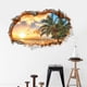 thumbnail image 3 of Pegatinas de pared 3D ATARDECER (50*70CM cm) I Adhesivo de pared paisaje playa mar océano palmera I Decoración para salón dormitorio cocina pasillo puerta entrada adultos, 3 of 5