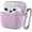 Lavender, variant on Silicone Cover Case with Keychain for AirPods 3 White