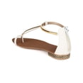 thumbnail image 3 of Qupid AG49-Ledge-12 Women Leatherette Metallic T-Strap Toe Ring Flat Sandal, 3 of 5