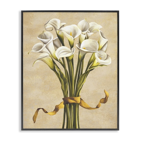 Stupell Industries Cottage Vintage Calla Lilies Black Framed Giclee Art, 16 x 20, by Lisa Corradini