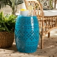 thumbnail image 5 of Baxton Studio Lavinia Modern and Contemporary Blue Finished Metal Outdoor Side Table, 5 of 7