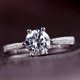 thumbnail image 1 of Anillo de boda de mujer de plata 925 con diamantes de imitación de seis garras de 1 quilate, joyería de cortejo de 1,0 ct, 1 of 5