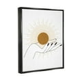 thumbnail image 3 of Stupell Industries Hand Holding Deco Inspired Sun with Rays Jet Black Framed Floating Canvas Wall Art, 16x20, by JJ Design House LLC, 3 of 6