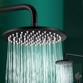 thumbnail image 2 of 304 Stainless Steel 12 Inch Rainfall Shower Head Top High Pressure Thick Rain Shower Heads Bathroom Water Saving Showerhead (Black A ABS Plastic), 2 of 7