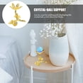 thumbnail image 4 of CIMAXIC Crystal Ball Base Metal Rose Flower Shaped Crystal Ball Display Base Sphere Holder,3.54"X2.76"X2.36", 4 of 4