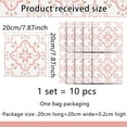 thumbnail image 2 of Girlsshop 10Pcs Waterproof Pink Pattern Tile Stickers With Vintage Charm For Walls,large, 2 of 8