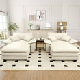thumbnail image 6 of Lunale Oversized Lounge Chair & Ottoman Set - 48" Cloud Corduroy Accent Armchair for Modern Living/Bedroom, Beige Corduroy, 6 of 9