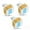 Gold, variant on 3* 3 Port Hub Splitter Mini USB 2.0 Charger Hub Splitter Adapter Connector 3 Pcs