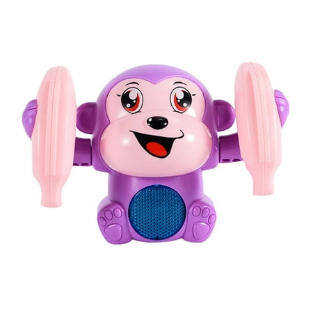 

Electric Tumbling Monkey Toy Light Music Monkey Playthings Educational Toys for Toddler Little Boys Girls without Battery (Purple)