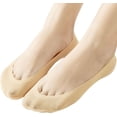 thumbnail image 4 of 4 Pairs No Show Liner Socks Women's Low Cut Cotton Nylon Boat Invisible Hidden Socks Non-Slip for Flats, 4 of 5