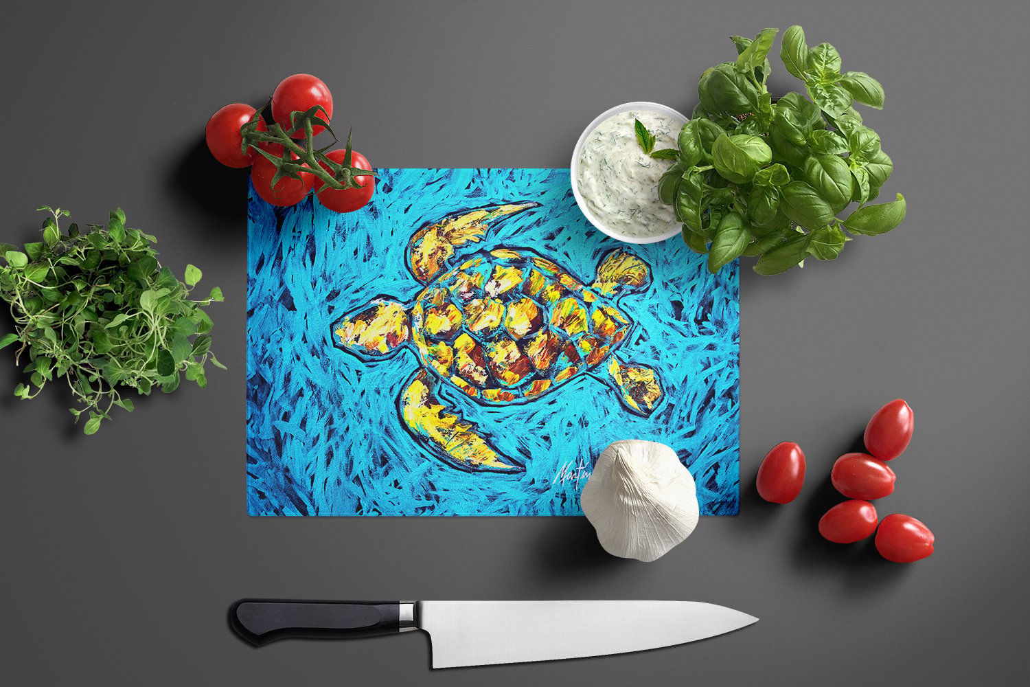 thumbnail image 3 of Turtle Drive Glass Cutting Board 12 in x 15 in, 3 of 5