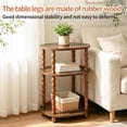 thumbnail image 3 of GOODLAN Wooden 3-Tier Side Table, Small End Table for Living Room and Bedroom, Rustic Walnut  Vintage Accent Coffee Table Nightstand with Storage, 3 of 9