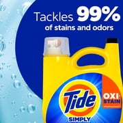 سائل منظف الغسيل Tide Simply، Oxi Boost + Ultra Stain Release، رائحة نسيم منعشة، 137 أونصة، 96 حمولة